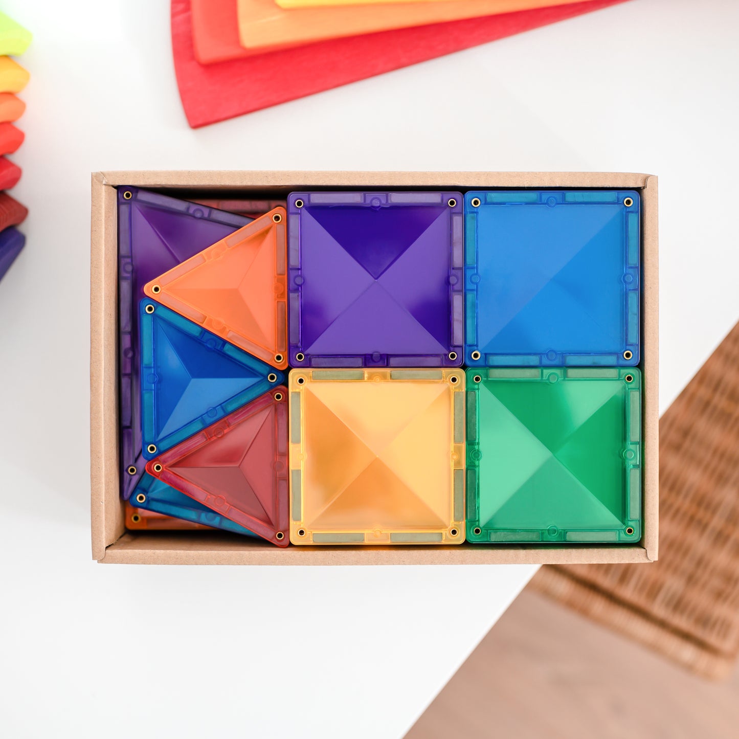 60 vnt. Connetix magnetinis konstruktorius - Rainbow Starter pack