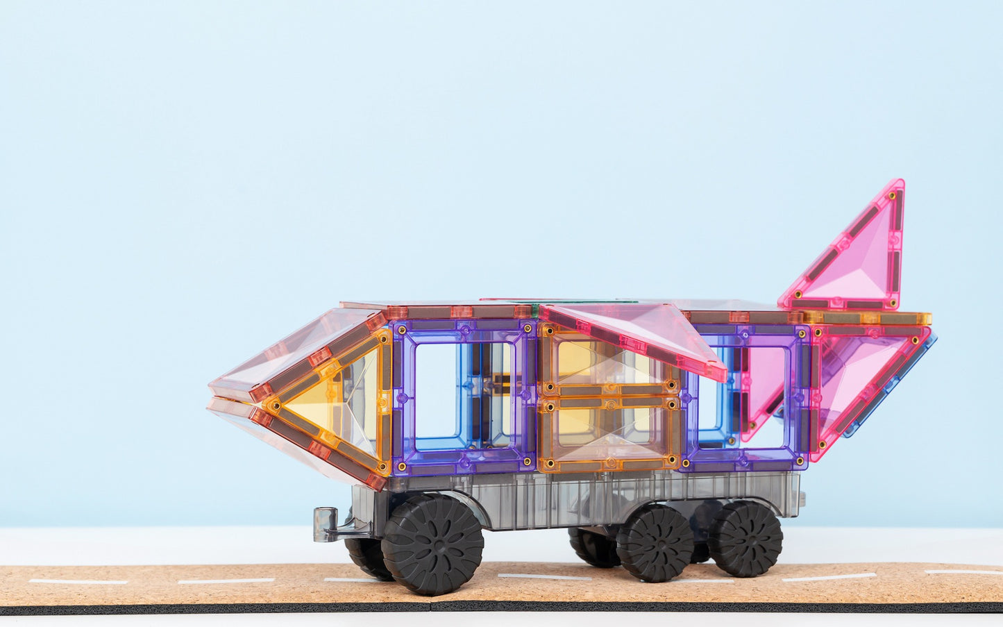 50 vnt. Connetix magnetinis konstruktorius - Pastel Transport pack