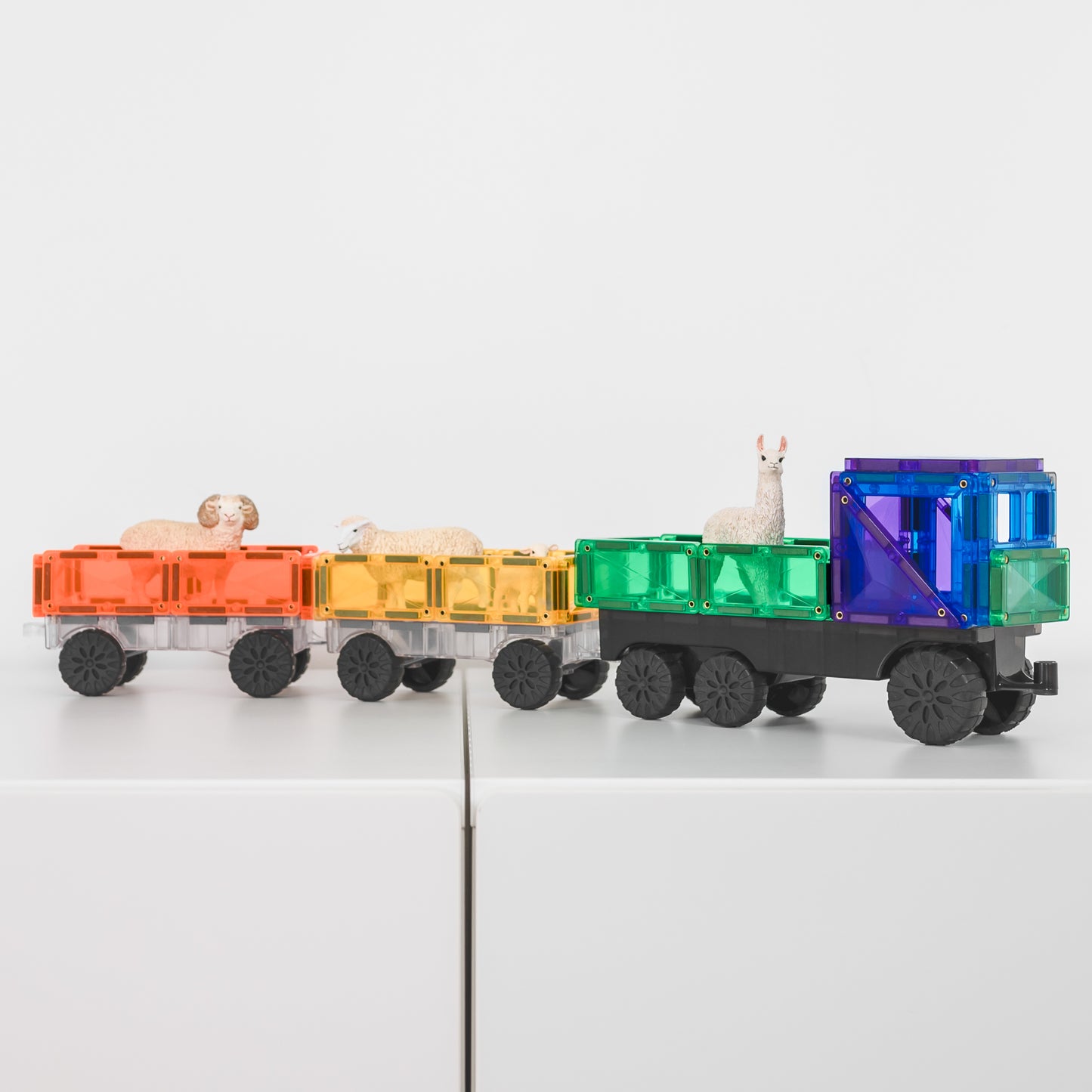 50 vnt. Connetix magnetinis konstruktorius - Rainbow Transport pack
