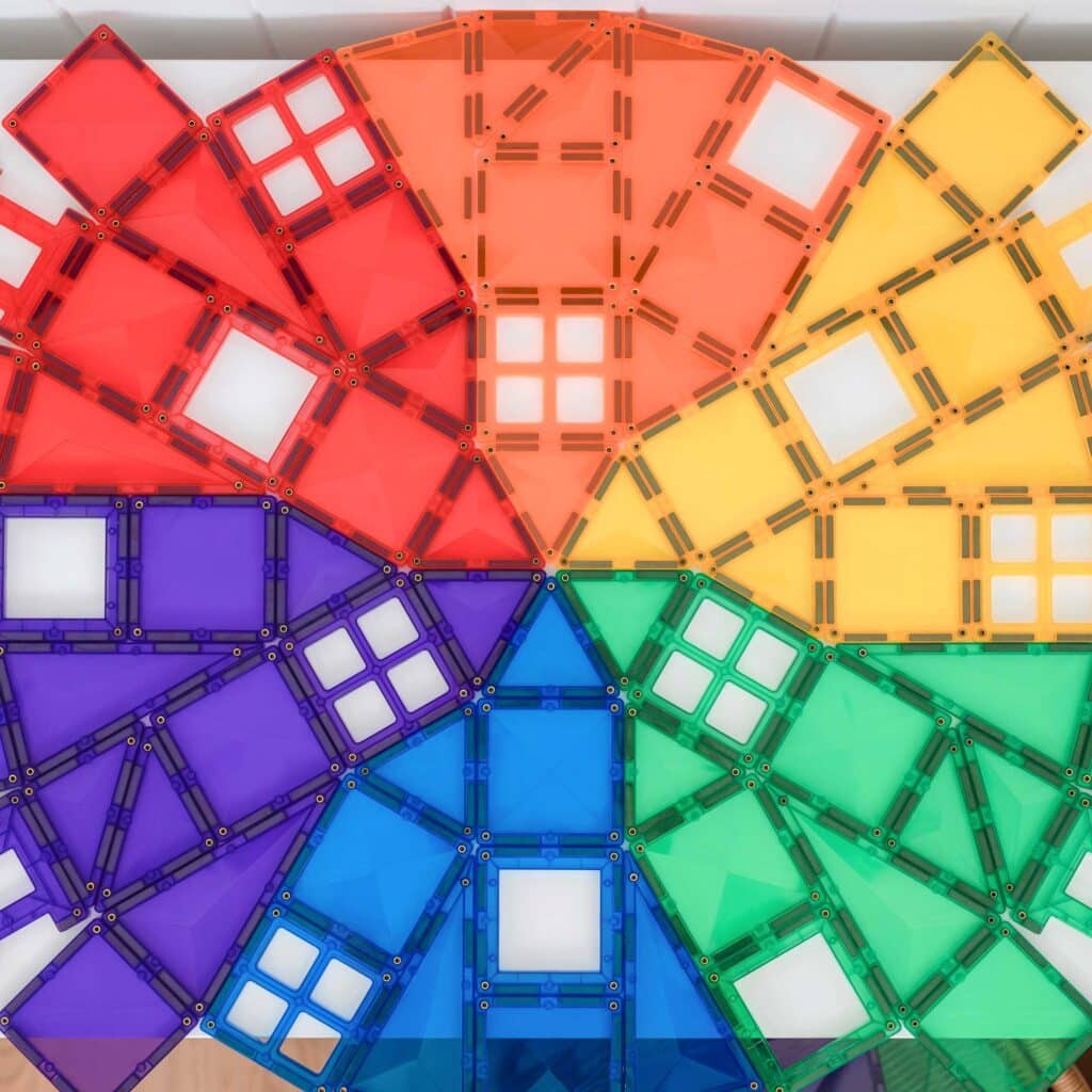 102 vnt. Connetix magnetinis konstruktorius - Rainbow Creative Pack
