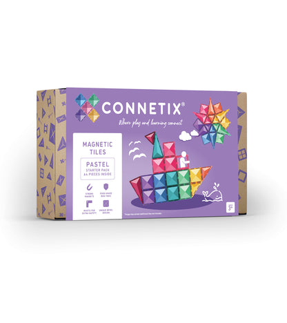 64 vnt. Connetix magnetinis konstruktorius - Pastel Starter Pack